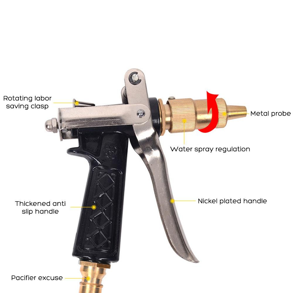 MG Bộ phun nước rửa xe áp lực cao Bộ ống nước chống đóng băng Máy tưới nước gia dụng Bàn chải kim loại