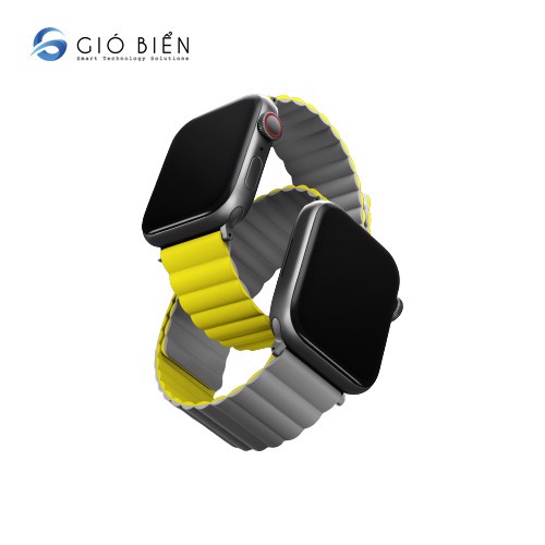 Dây đeo đồng hồ Apple Watch UNIQ Revix Reversible Magnetic Silicone Strap - 2 màu 3 cách đeo