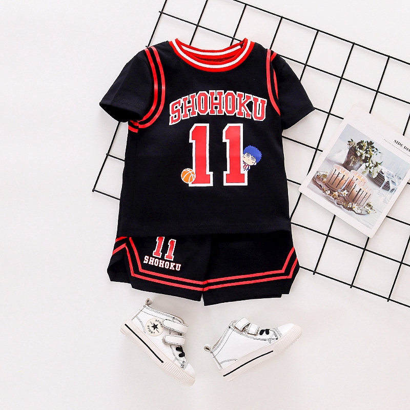 Bộ Đồ Thể Thao 2 Món Áo Tay Ngắn Phối Quần Short Thời Trang Mùa Hè Cho Bé 2021