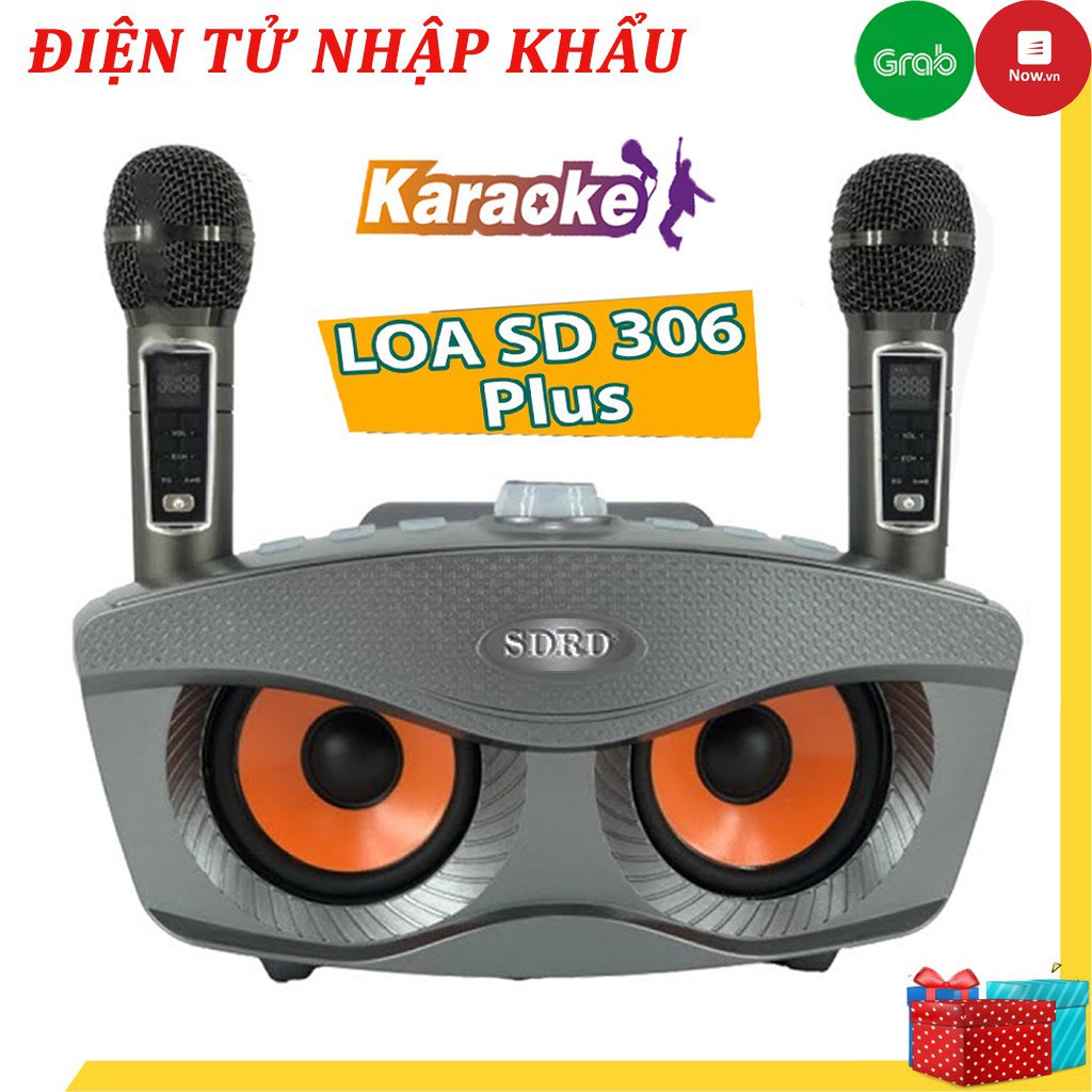 Loa karaoke SDRD SD-306 Plus (Bluetooth, Bản nâng cấp, chỉnh giọng)