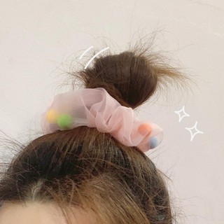 Cột tóc Scrunchie bi nhiều màu