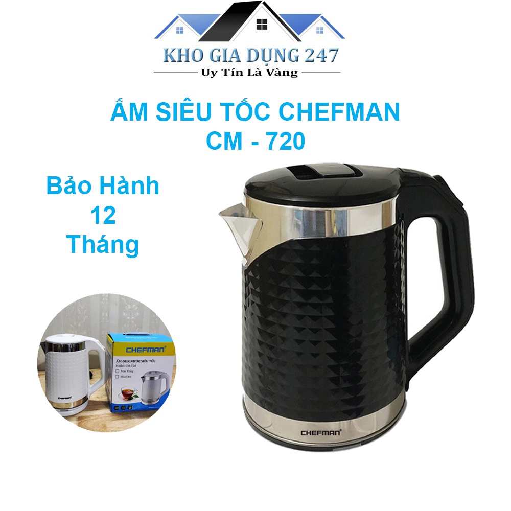 Ấm Siêu Tốc CHEFMAN Cao Cấp Hàng Chính Hãng - Bảo Hành 12 Tháng - Ấm Đun Nước Siêu Tốc