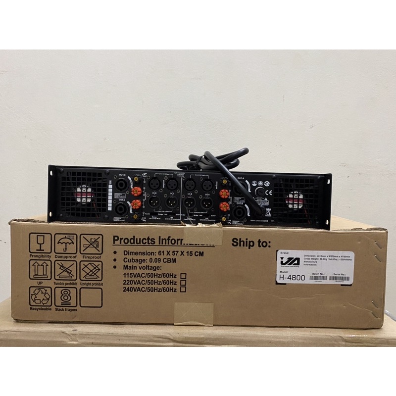 Đẩy công suất JA TD-4008 hàng chính hãng 64 sò 4 kênh
