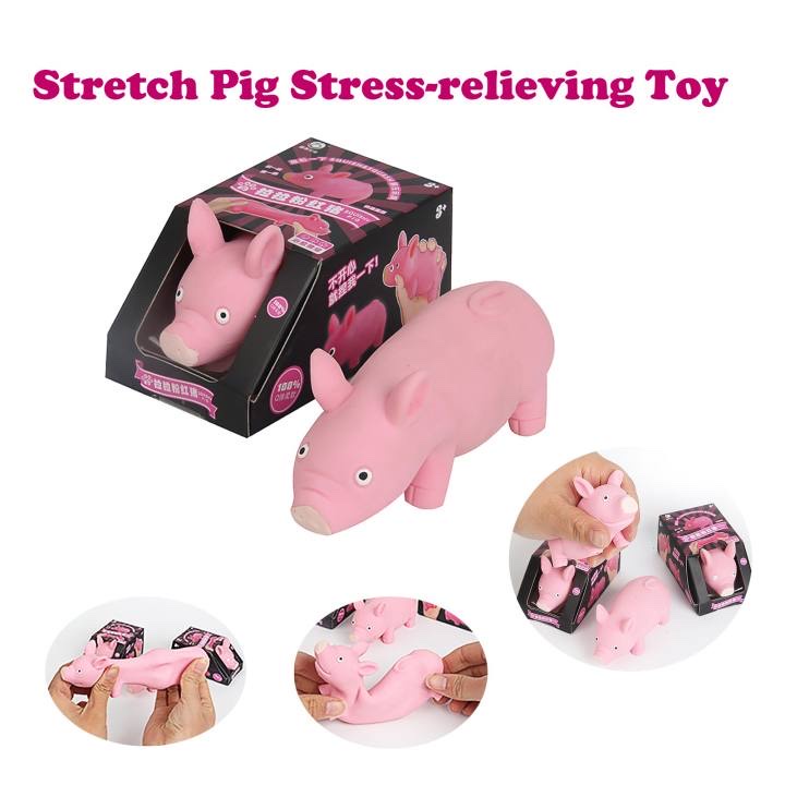 Heo hồng Dẻo xả stress Heo Hồng mềm dẻo siêu kute-đồ chơi squishy Chó Pug sillicon Chó Pug Kéo Dài Cute