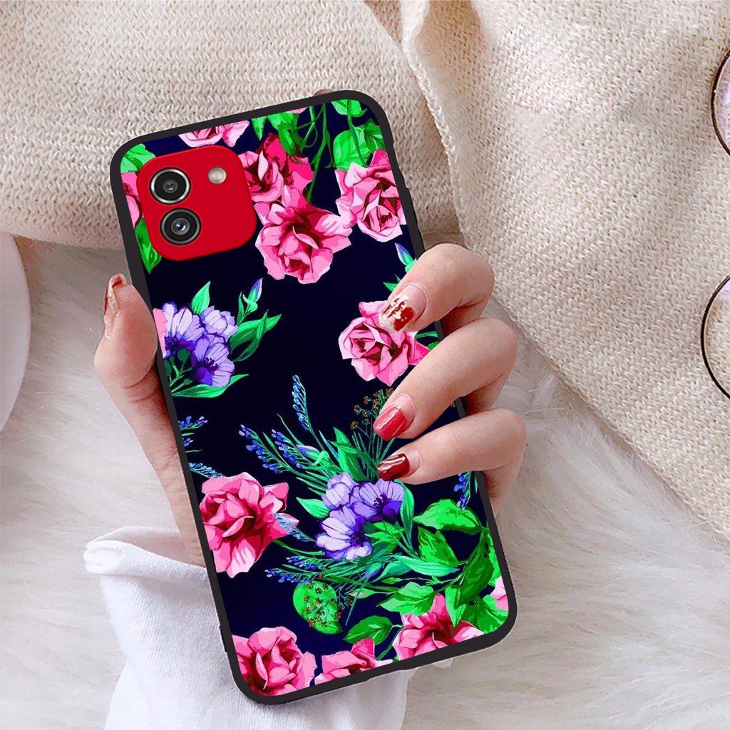 Ốp lưng Samsung Galaxy A03 viền dẻo TPU BST Hoạ Tiết Hoa