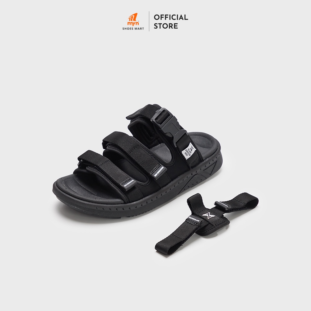 Sandal ZX đế EVA Phylon  3715 ALL BLACK unisex Nam nữ 3 quai khóa cài quai sau tháo rời