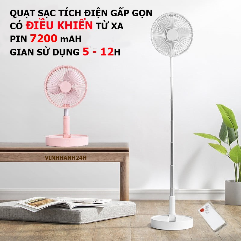 Quạt Sạc Tích Điện Gấp Gọn Đa Năng Tiết Kiệm Điện | BigBuy360 - bigbuy360.vn