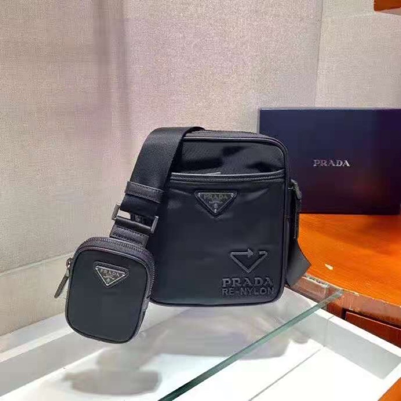 Túi đeo chéo nam Prada cao cấp size mini kèm ví phong cách cá tính hàng vip 1-1