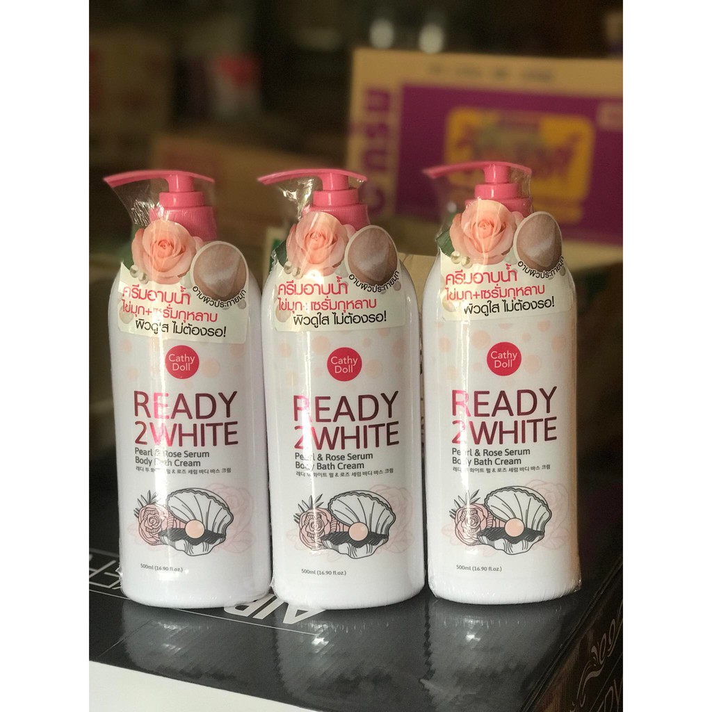 Sữa tắm Cathy Doll Ready 2 White Pearl &amp; Rose Serum 500ml
