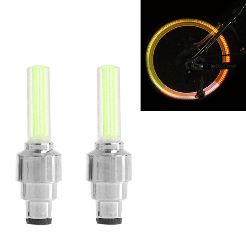2 Đèn Led 4 Màu Gắn Van Xe Đạp