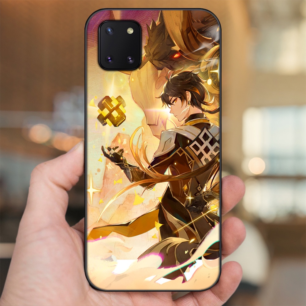 Ốp lưng Samsung Note 10 Lite viền đen in hình Zhongli Genshin Impact