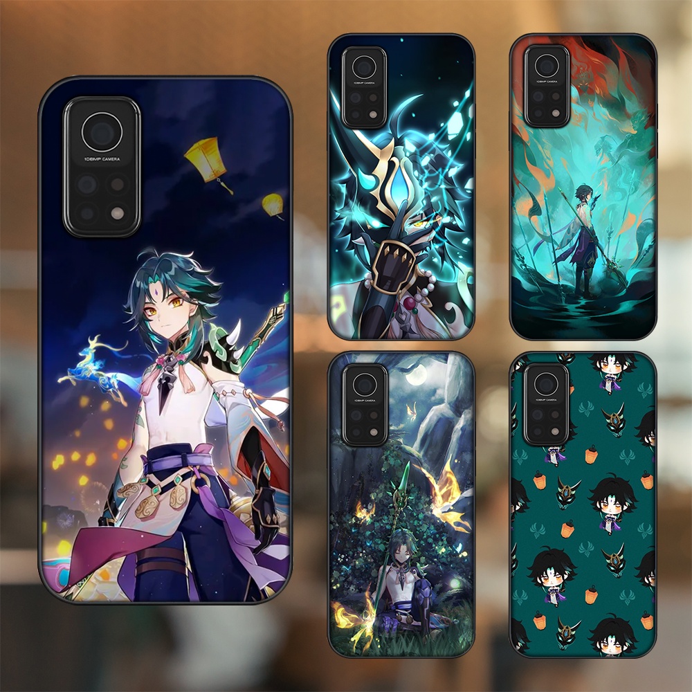 Ốp lưng Xiaomi Mi 10T Pro 5G viền đen in hình Xiao Genshin Impact