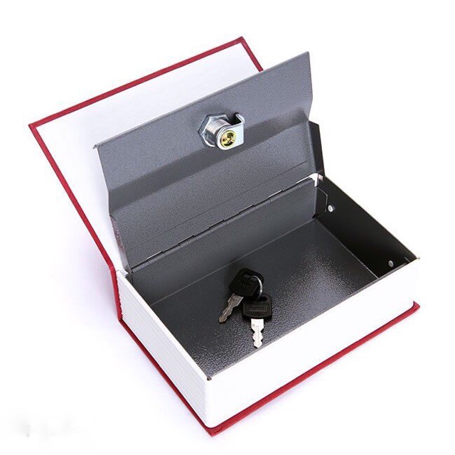 Két sắt hình quyển sách loại nhỏ 11.5x8x4.5cm