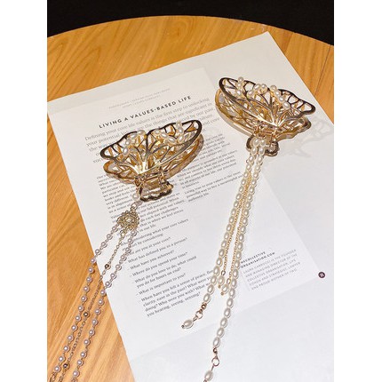 Kẹp tóc phối tua rua phong cách Hàn Quốc 2021 dành cho nữ