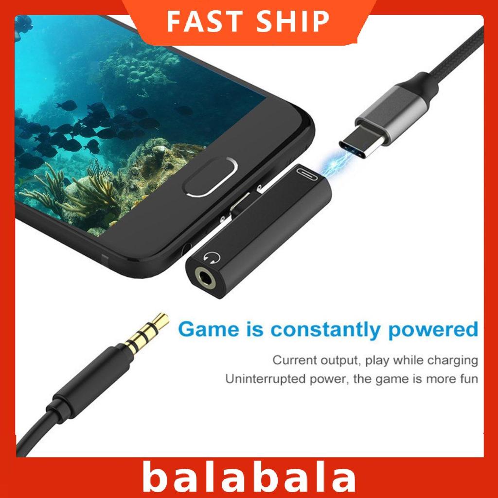 [BL]Type-c Headphone Adapter Type-c Cable Audio Adapter Charging Audio Combo