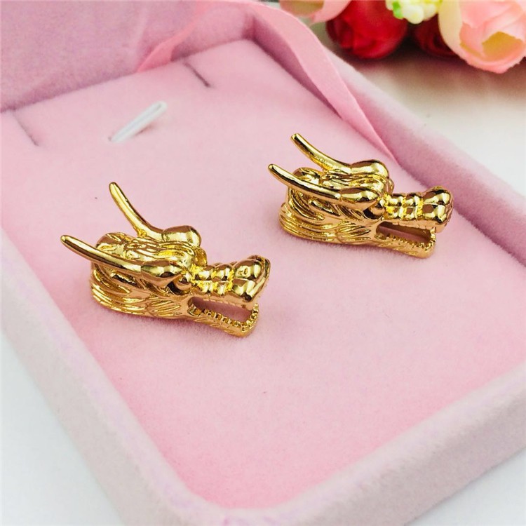 1 phiến đúc họa tiết đầu rồng làm trâm làm vòng tay 11*26mm nguyên liệu làm trâm làm trang sức cổ trang