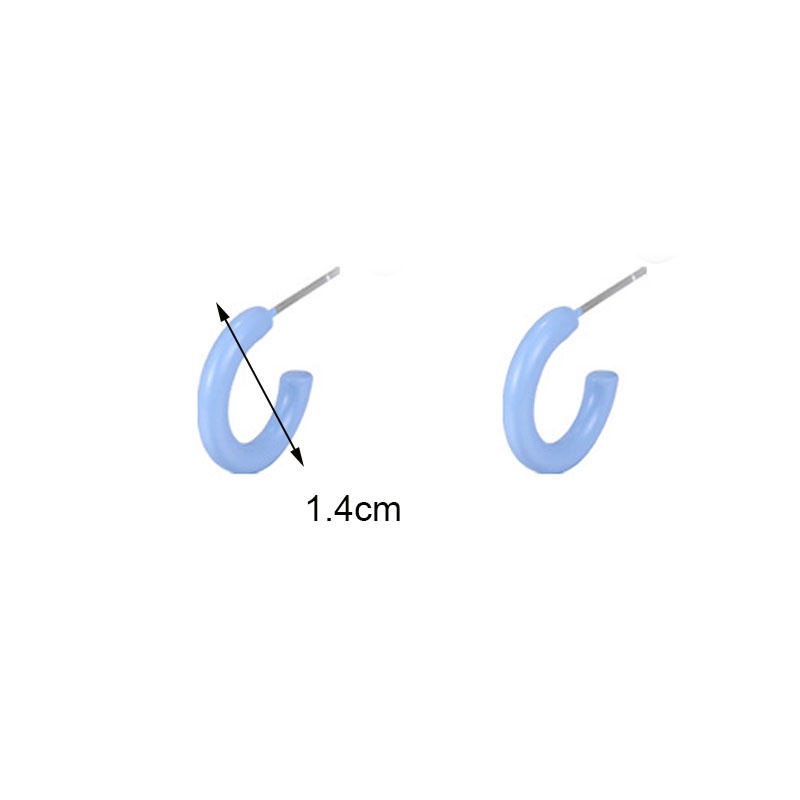 Set 3 đôi bông tai hình giọt nước màu xanh dương gradient thời trang