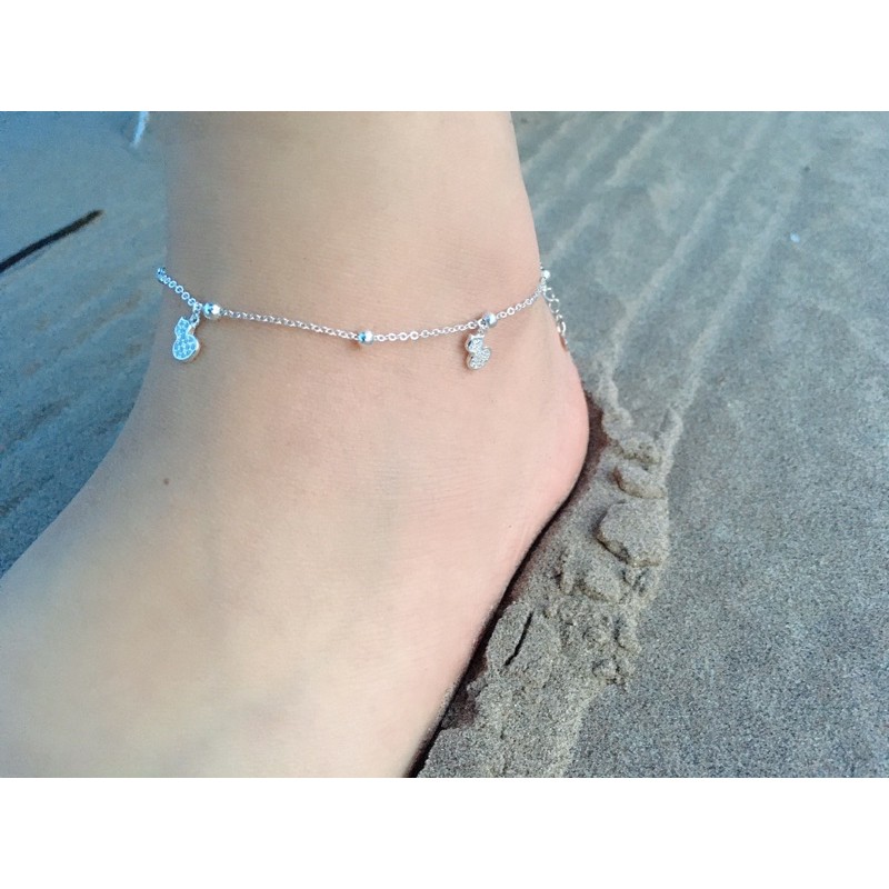 Lắc chân bạc nữ The nine silver hồ lô xinh xắn | BigBuy360 - bigbuy360.vn