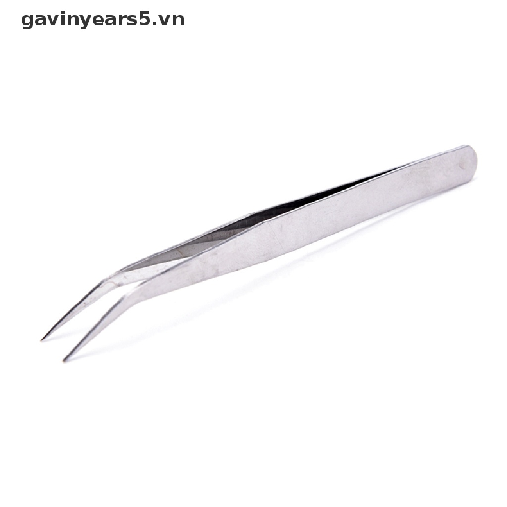 [Hàng mới về] 2 Nhíp đầu thẳng và đầu cong bằng thép không gỉ chuyên dụng cho may vá