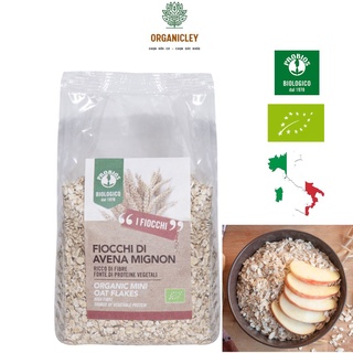 Yến mạch cán mỏng/dẹt/vỡ hữu cơ probios organic mini oat flakes 500g - yến mạch ăn liền - yến mạch giảm cân - organicley