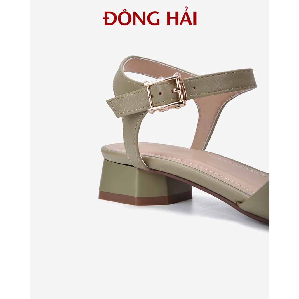 Sandal cao gót nữ Đông Hải bít mũi thiết kế gót to hình trụ vững chắc cao 3cm dễ di chuyển - S81H5