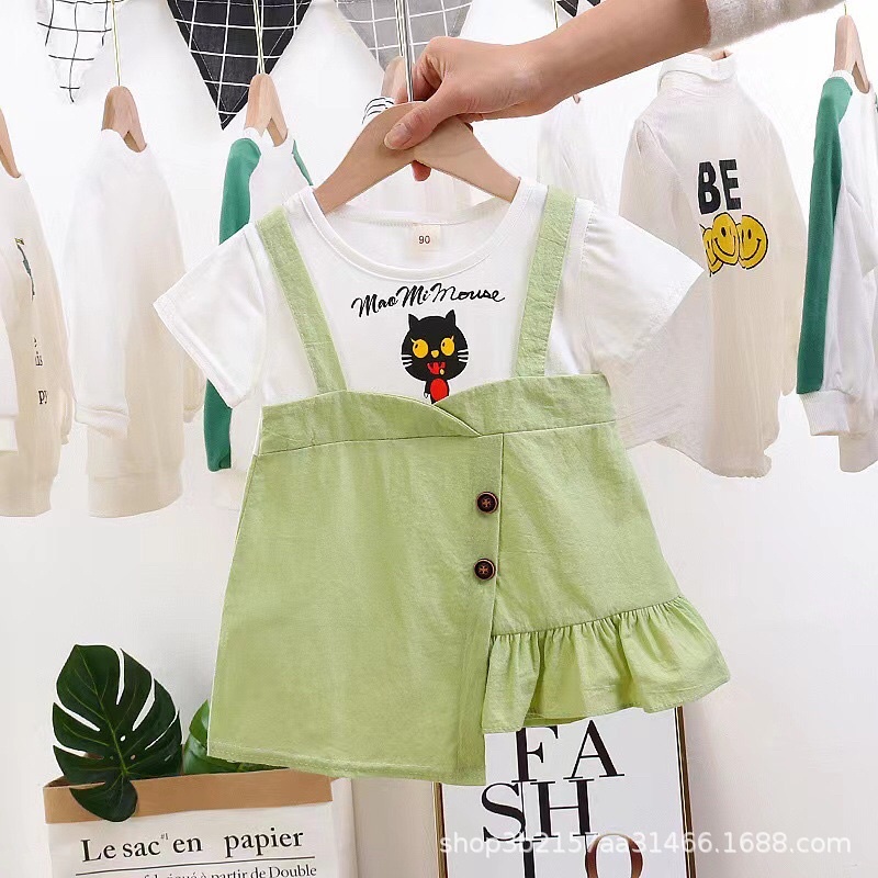 Váy bé gái cotton mát lịm size 0-3t