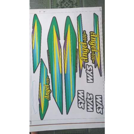 Tem rời dán xe angel 100