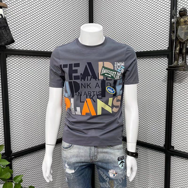 Áo Thun Tay Ngắn Cổ Tròn Chất Liệu 100% Cotton In Họa Tiết Hoạt Hình Thời Trang Mùa Hè Cho Nam 2022