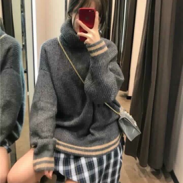 Áo len cổ lọ zara