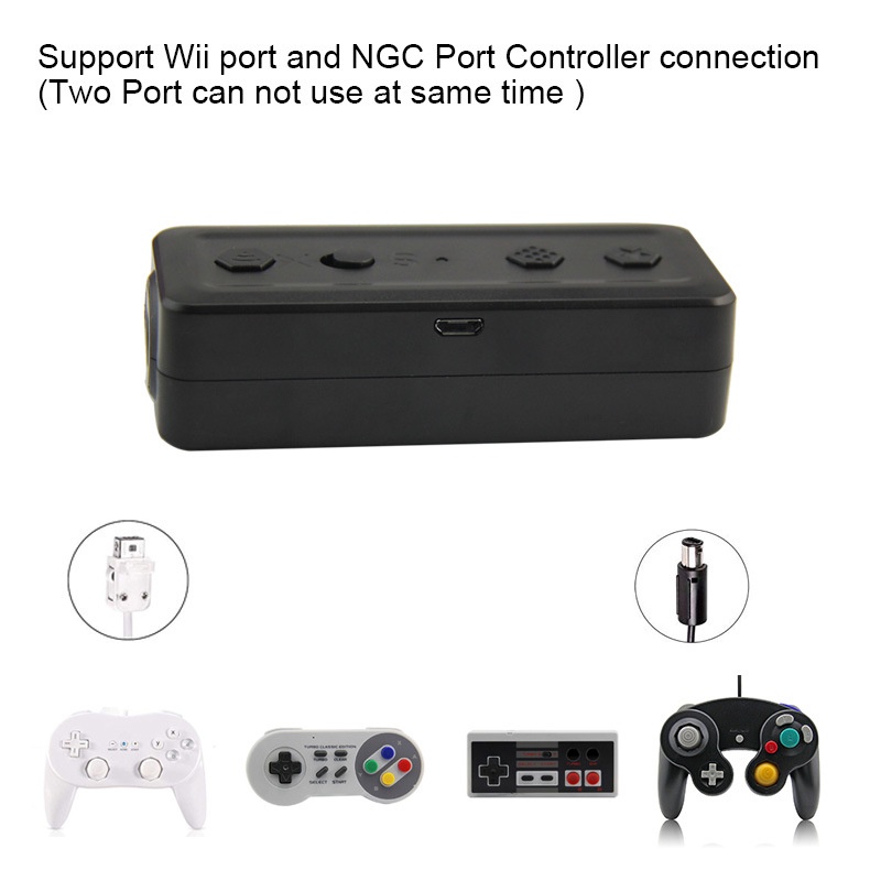 4In1 Wireless Controller Converter for NES SNES SF-C Classic Edition Wii Classic for Nintendo Switch GameSquare A