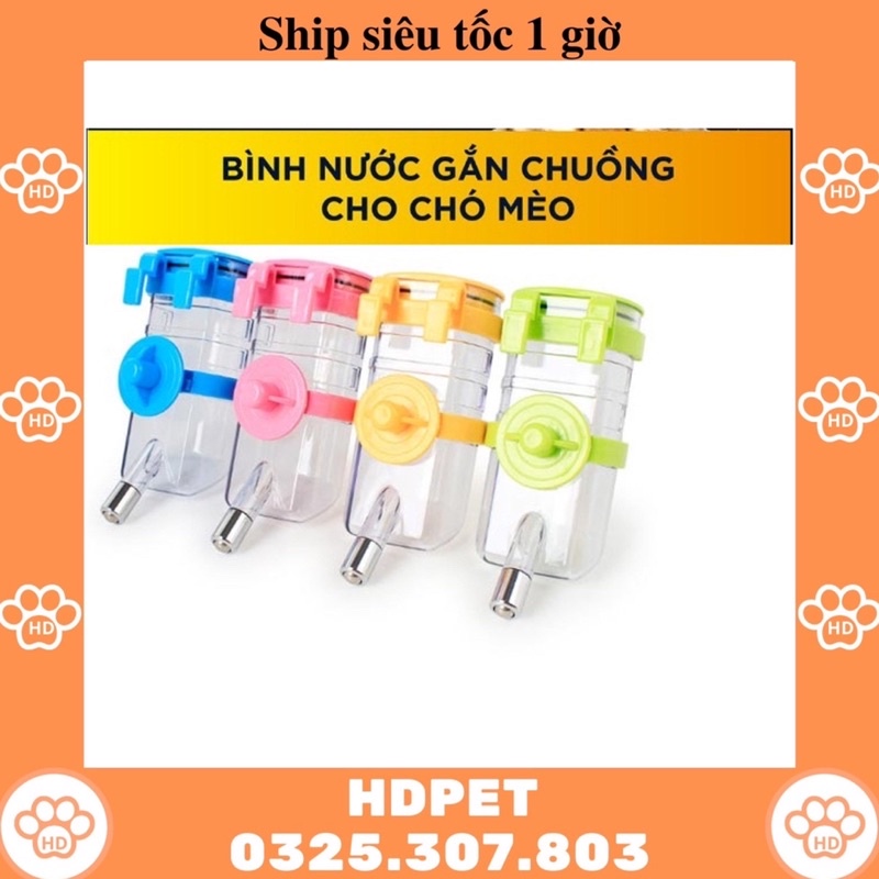 PHỤ KIỆN CHÓ MÈO BÌNH BI UỐNG NƯỚC GẮN CHUỒNG