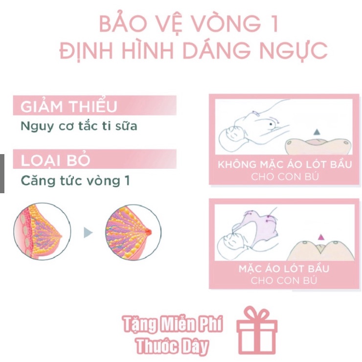 Áo lót bầu CH5502, áo ngực mẹ bầu chống chảy xệ, hàng thiết kế cực xinh