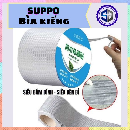 Băng Keo Siêu Dính Đa Năng Cuộn 5 Mét Miếng Dán Chống Thấm Cho Tường, Keo Dán Trần Nhà, Mái Tôn, Ống Nước Siêu Dính