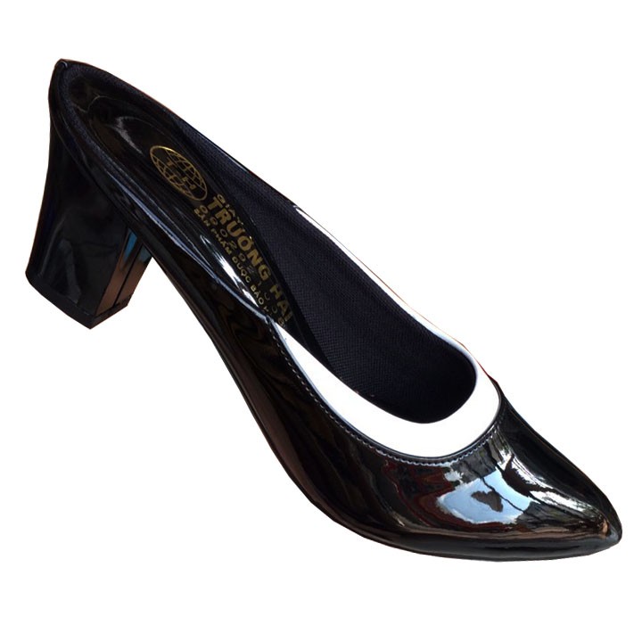 Sục nữ da bóng cao gót 5cm gót trụ thời trang cao cấp BMN071