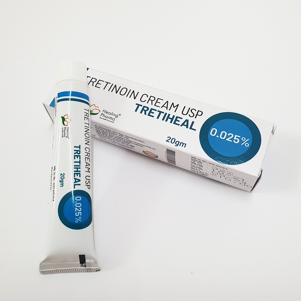 Tretinoin Tretiheal Cream Usp 0.025 0.05 0.1% 20g (tre Ấn Độ chính hãng)