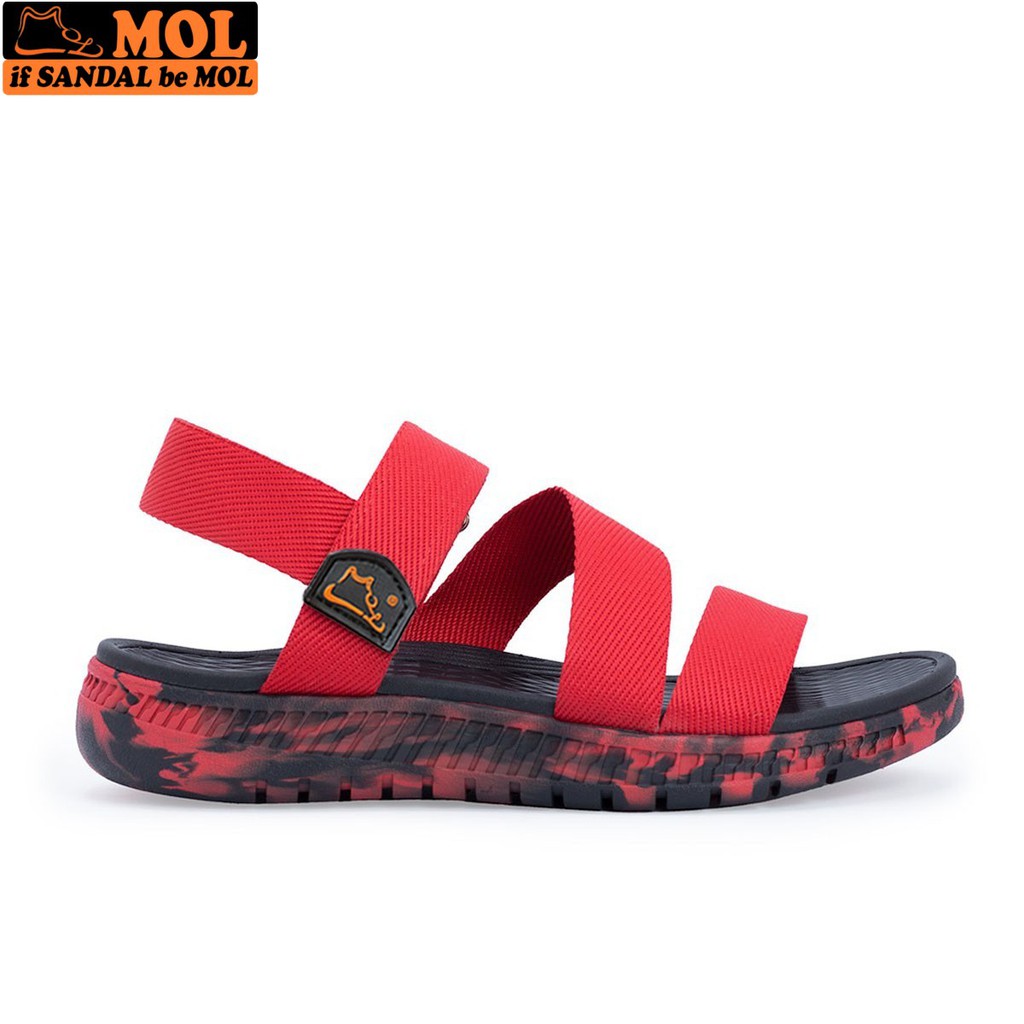 Giày sandal couple nam nữ quai ngang siêu nhẹ có quai hậu cố định cho cặp đôi mang đi học đi biển du lịch hiệu MOL MS2R