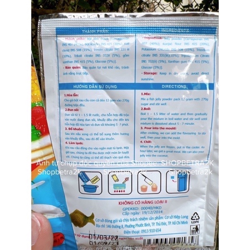 Bột làm thạch rau câu Dẻo|Giòn