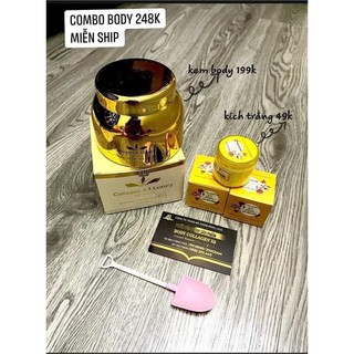 COMBO K.E.M BODY LUXURY COLLAGEN X3 +  serum KÍCH TRẮNG X3 MỸ PHẨM ĐÔNG ANH (Chính hãng 100%)