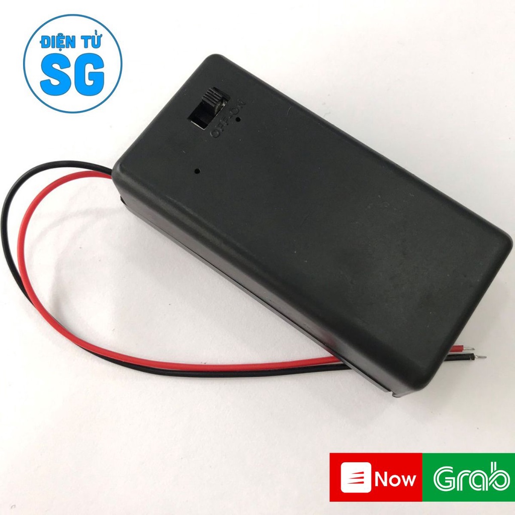 Hộp pin 9V có công tắc