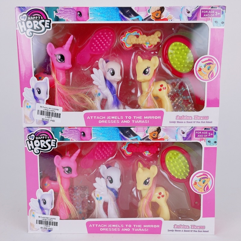Bộ Đồ Chơi Mô Hình Nhân Vật Pony-Ngựa Pony-My Happy Horse