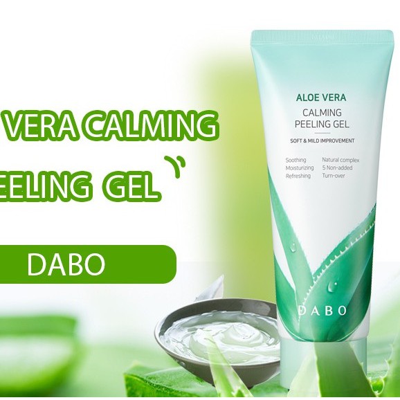 [Mã FMCG8 - 8% đơn 250K] Geo tẩy da chết mặt và toàn thân body lô hội Dabo Aloe Peeling Gel 180ml/Hộp- Hàng chính hãng