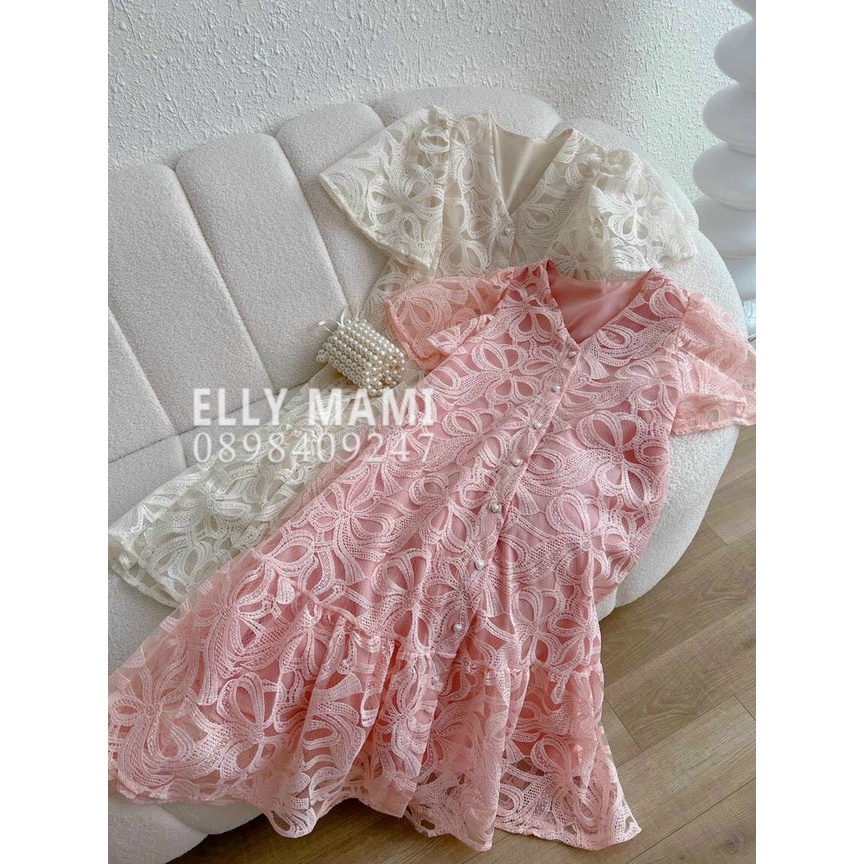 ( 40kg - 95kg ) [ Tặng Bờm Ngọc ] Đầm Bầu , Suông Ren Hoa Mặc Thoải Mái Suốt Thai Kì &amp; Sau Sinh Thiết Kế Cao Cấp