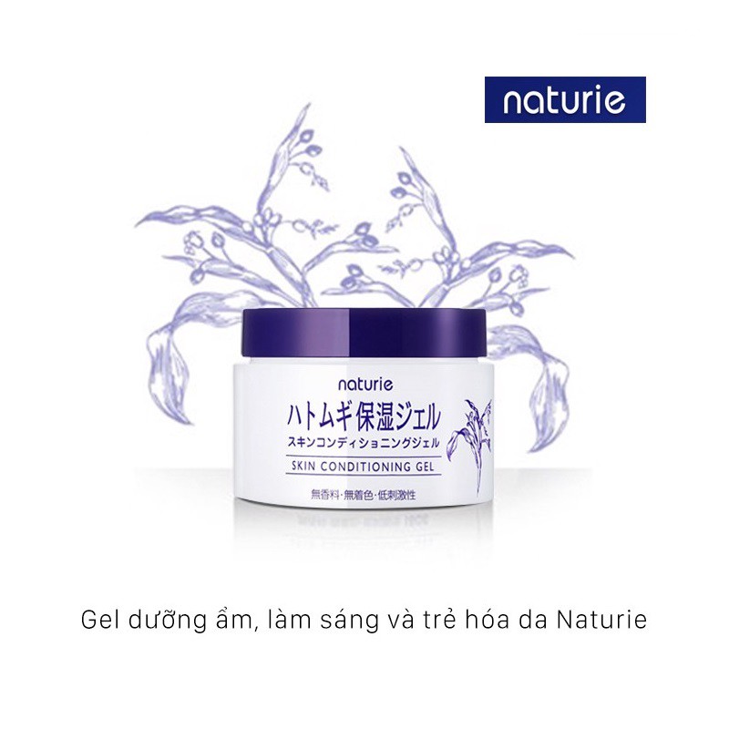 [Hàng Nhật Chuẩn] Gel dưỡng ẩm trắng da naturie hatomugi | Kem dưỡng ẩm ý dĩ naturie hatomugi Nhật Bản