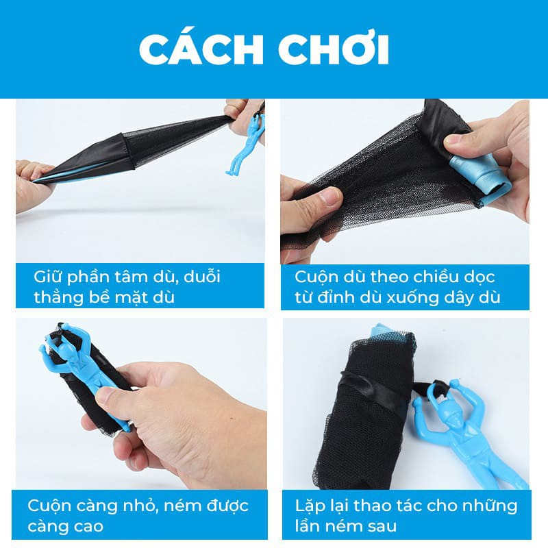 Đồ chơi trẻ em lính nhảy dù mini - đồ chơi vận động ngoài trời cho bé