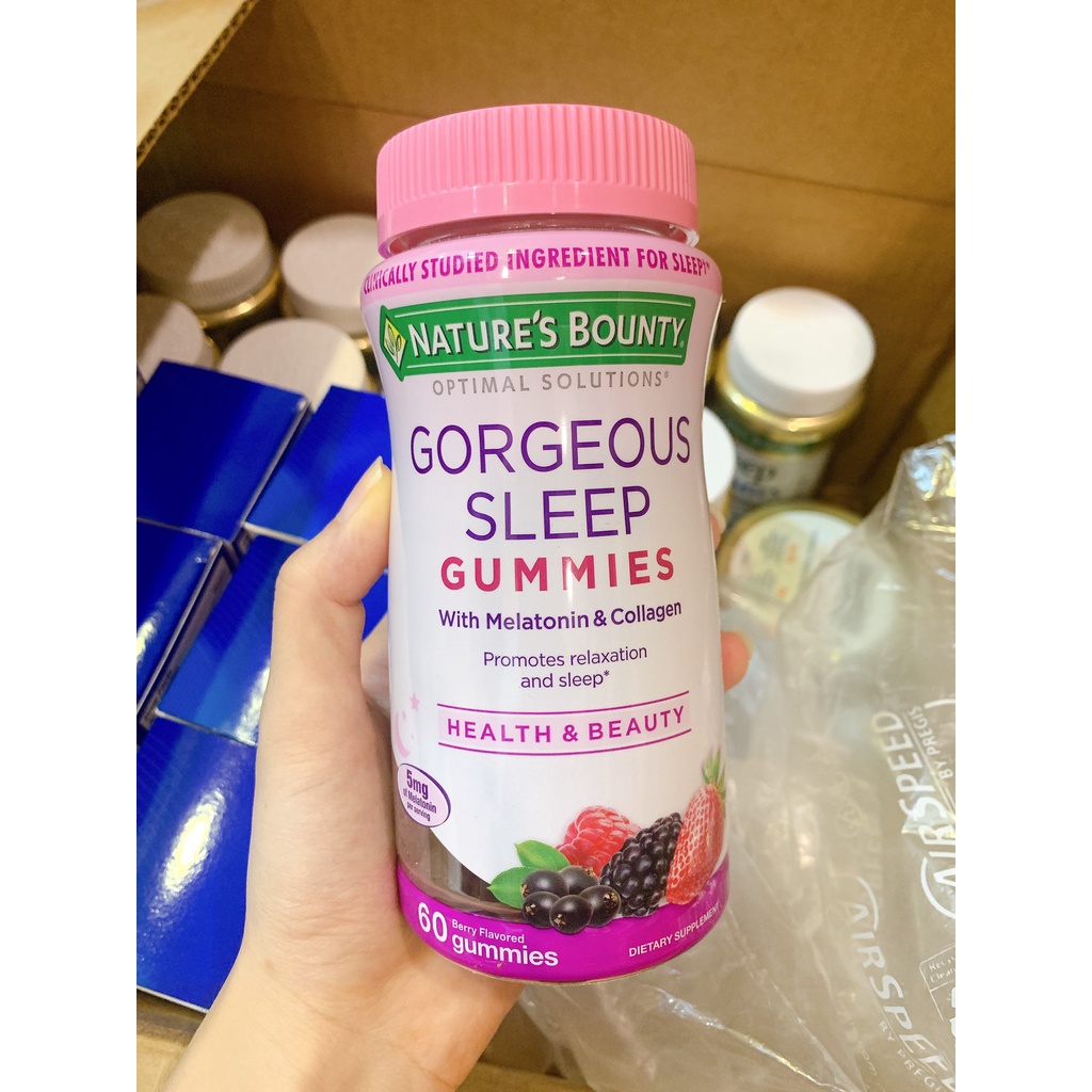 [US-DATE XA] Kẹo ngủ Sleep Gummies Nature’s Bounty 3mg 5mg 60 viên - Hity Beauty