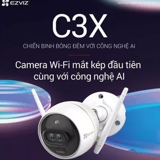 Camera ngoài trời ezviz C3X - cam wifi 2 mắt tích hợp AI, chống nước IP67, quay có màu ban đêm, có còi hú và đèn chớp