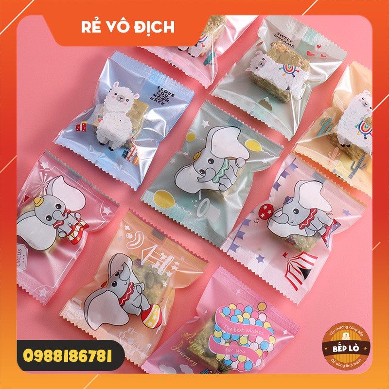 Túi Bánh Quy Mẫu Hoạt Hình SIÊU ĐẸP CHẤT LƯỢNG - Set 100 Túi