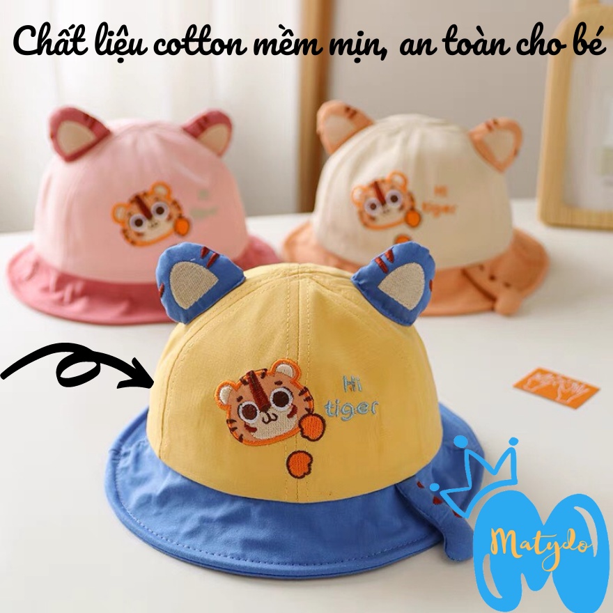 Mũ vành tròn cho bé trai bé gái nón trẻ em phong cách hổ Tiger phụ kiện mũ nón MU006