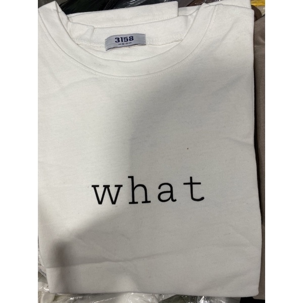 Áo phông chữ what phông 3158 mặt tuyết.