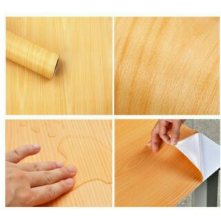 5m giấy dán tường gỗ vàng